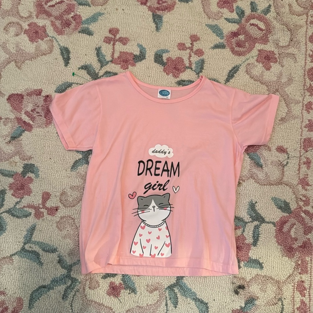 Pink Cat Graphic Tee